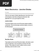 Basic Electronics - Junction Diodes