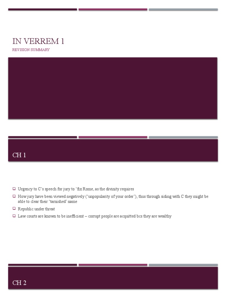 Cicero s prosecution of verres a summary of cicero s opening arguments