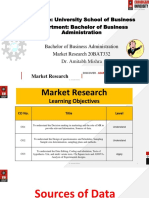 BSC Market Research Course Overview