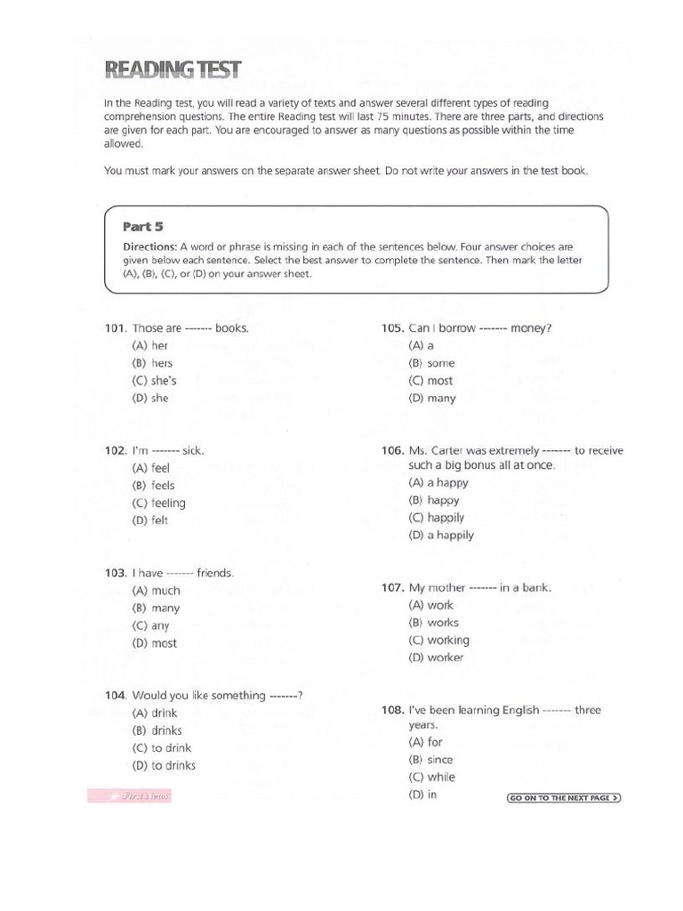 1 - Practice Test VET - Full Reading | PDF