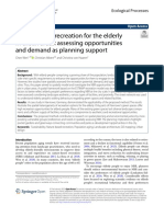 Nature-Based Recreation For The Elderly in Urban Areas: Assessing Opportunities and Demand As Planning Support