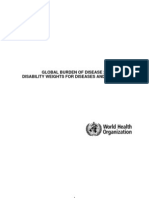 Global Burden of Disease 2004 Update: Disability Weights For Diseases and Conditions