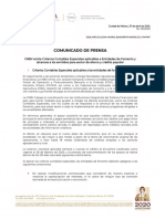 Comunicado de Prensa 033 CCE Entidades de Fomento