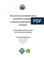 El Excesivo Procesalismo en La Conciliación Extrajudicial Contenciosa Administrativa en Colombia