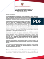 19.10.2022 - Mensaje A La Nación Del Señor Presidente de La República PDF