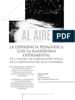 La Experiencia Pedagógica Con La Radiofonía Experimental - Jorge Caicedo