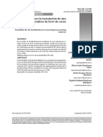 Factibilidad para La Instalación de Una Industria Procesadora de Licor de Cacao