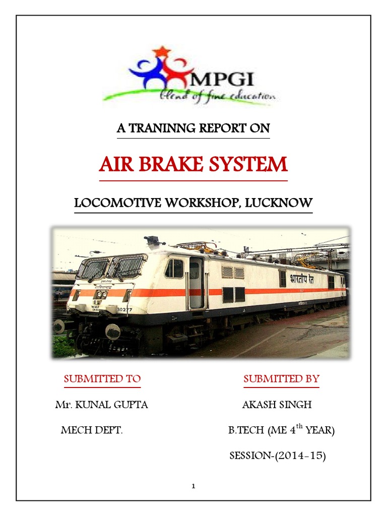 Air Brake System Training Report | PDF | Valve | Brake