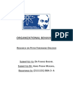 Peter Drucker's Organizational Behavior Research