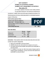 Cost & Management Accounting II-Ind - Assignemnt I