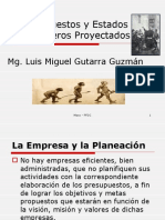 Presupuestos y estados financieros proyectados