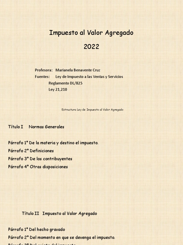 Ley 21.210 y el IVA en Chile | PDF | Impuestos | Impuesto al valor agregado
