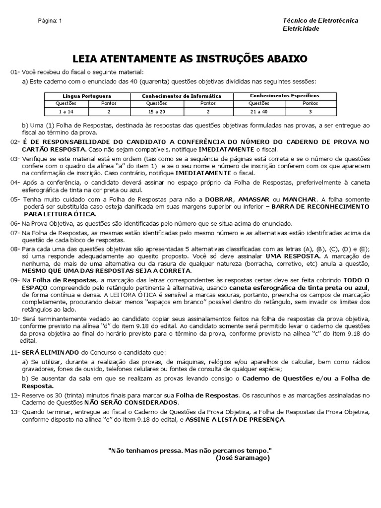 Funrio 2009 Eletrobras-Furnas Tecnico-Em-Eletrotecnica-Eletricidade ...