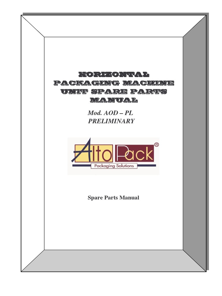 Horizontal Packaging Machine Spare Parts Manual | PDF | Bearing ...