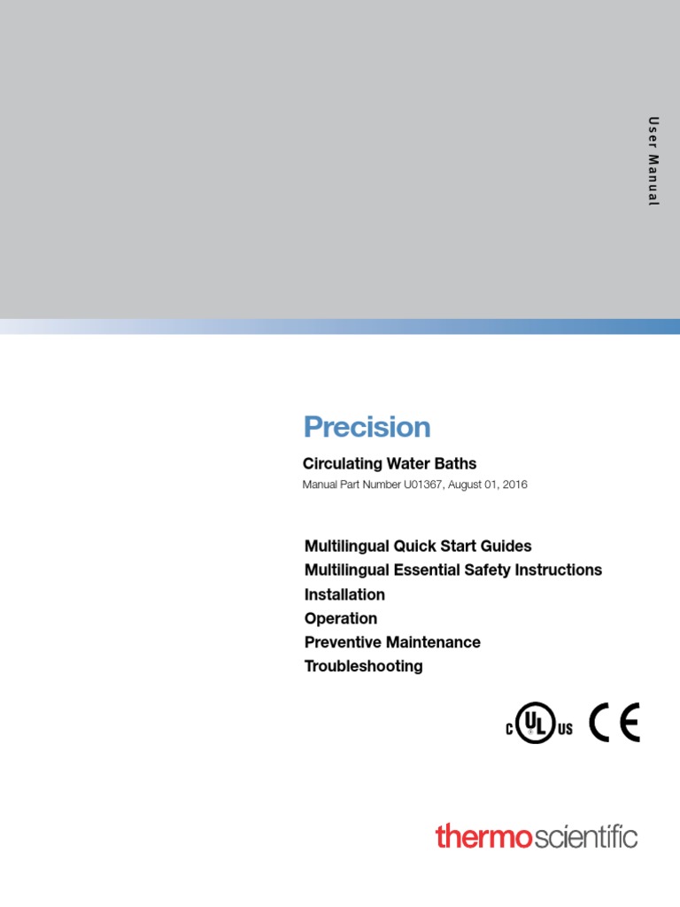 Precision Circulating Water Baths UserManual U01367 PDF