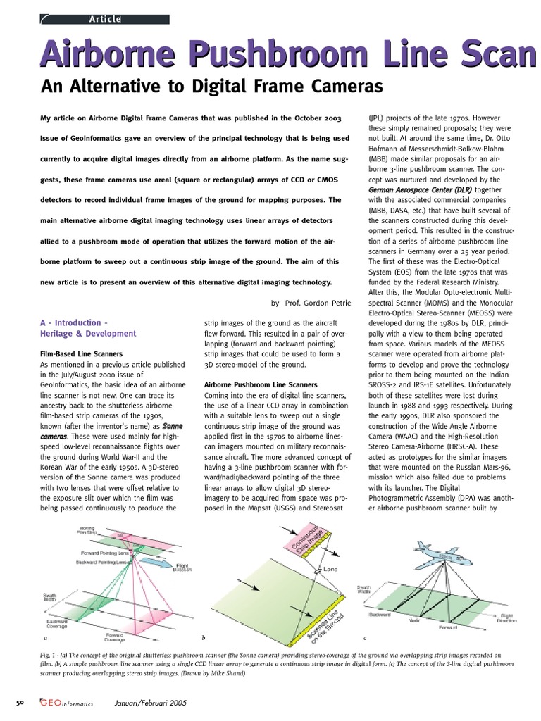 Pushbroom Imaging Airborn Pushbroom Line Scanners (Cameras) by Gordon