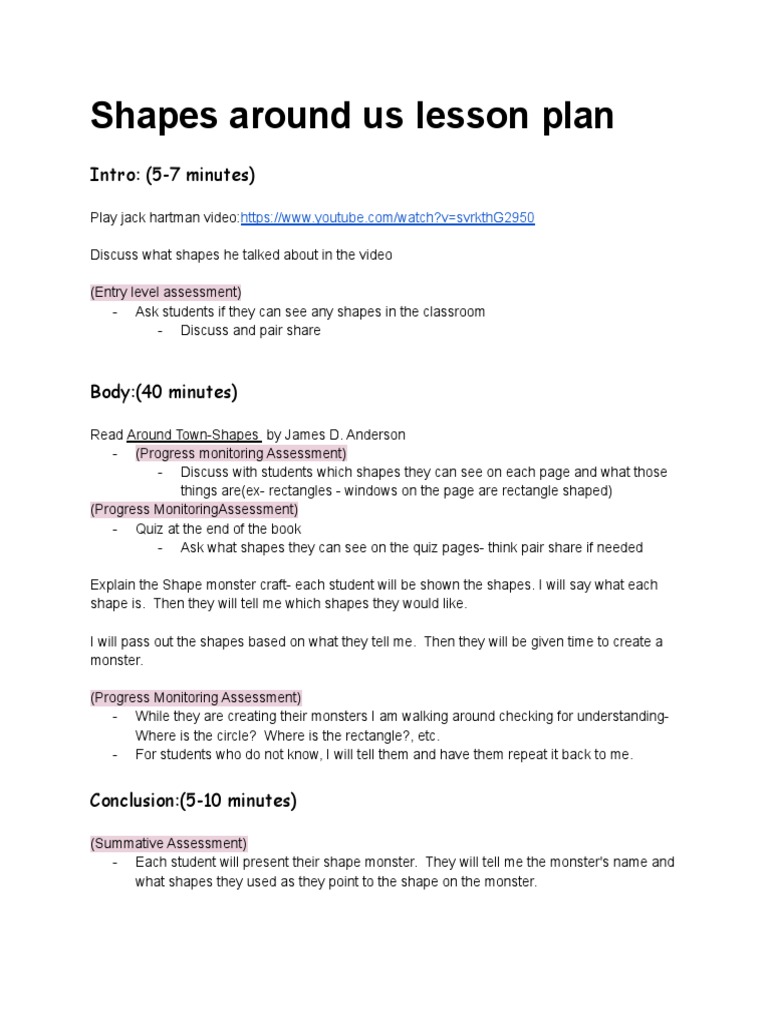 Teaching Shapes in Preschool | PDF | Teaching Methods & Materials