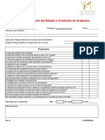 Checklist Verificación de Condición de Andamios