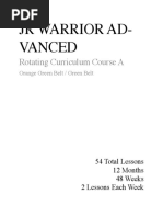 NEW Jr. Warrior Advanced Rotating Curriculum Course A