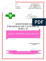 EXPOSES DE   PHARMACIE CLINIQUE