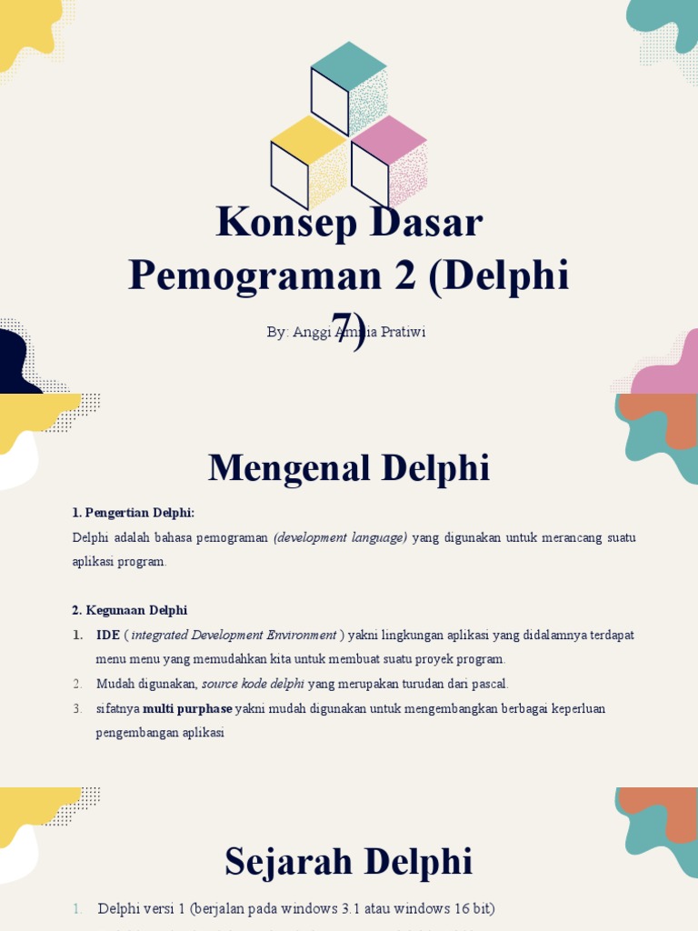 Panduan Dasar Pemrograman Delphi 7 | PDF | Teknologi & Rekayasa