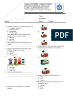 Soal PTS Kelas 1 Semester 1 Tema 1 - Kamimadrasah