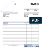 H&F Remodeling Invoice for Roofing Work