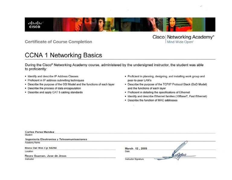 Certificación CISCO CCNA 1 | PDF