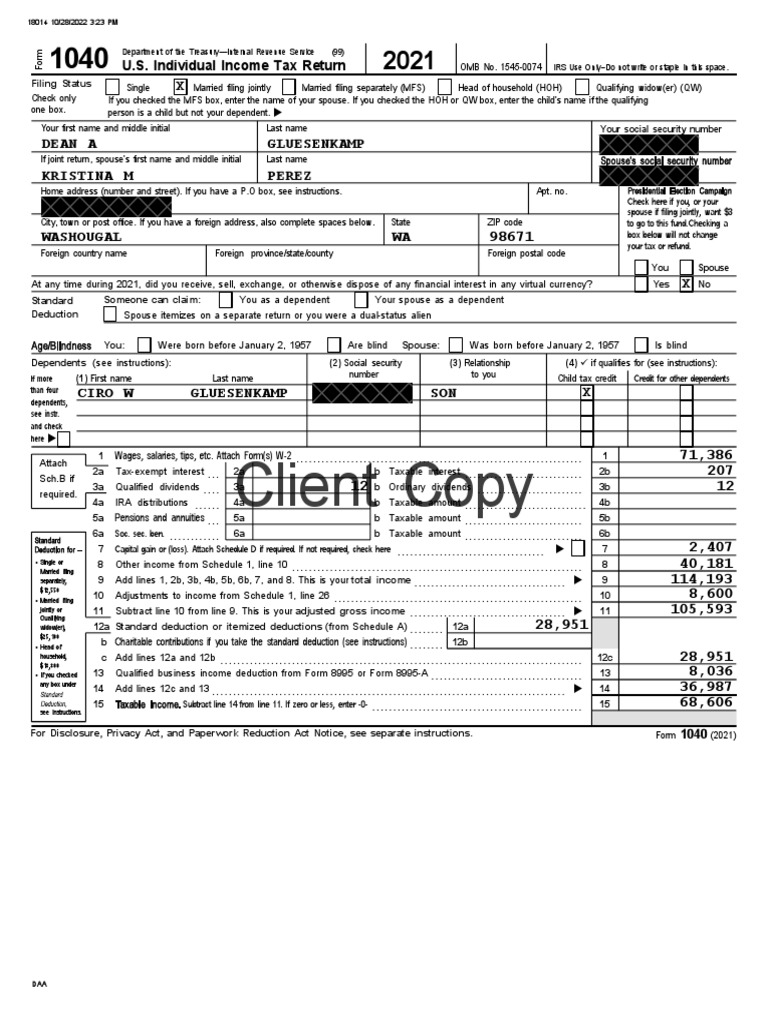 MGPTaxReturn 2021 | PDF | Tax Refund | Public Finance
