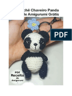 Crochê Chaveiro Panda Receita Grátis