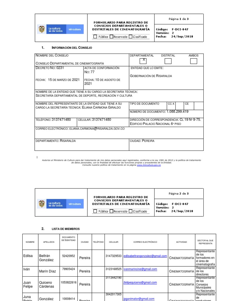 Formato SIREC | PDF