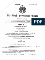 The Sindh Irrigation Amendment) Ordinance No.xiv of 2000