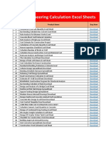 Civil Engineering Calculation Excel Sheets