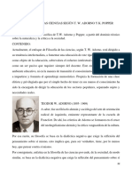 Ele Temático N°2 Filosofía de Las Ciencias Según T. W. Adorno y K. Popper