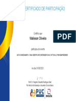 Certificado de Participação: Walisson Oliveira