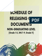 Non Graduating Levels - Schedule of Releasing of Documents