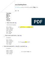 Present Continuous Spelling Rules Explained