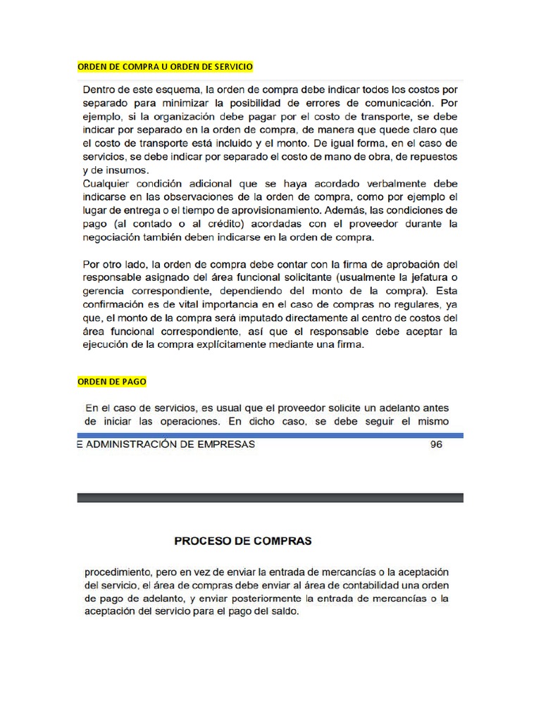 Orden de Compra U Orden de Servicio | PDF