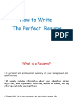 Preparing The Resume 15-11-2014