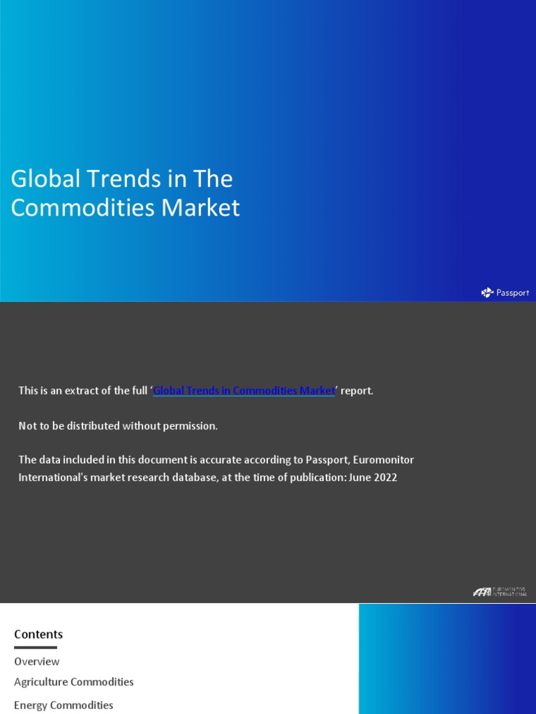 Global commodity price movements and market trends