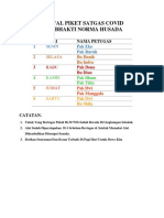 Jadwal Piket Satgas Covid