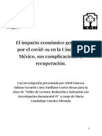 El impacto económico del COVID-19 en la CDMX