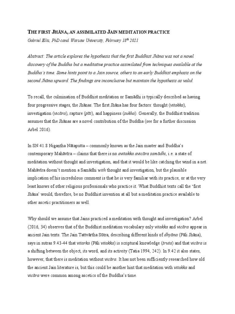 the-first-jhana-an-assimilated-jain-medi-pdf-buddhist-meditation