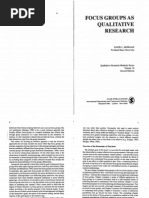 Focus Groups as Qualitative Research