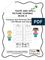 Cutand Paste Spell Phonics Picture Sorting Worksheets Blends Digraphs FREE