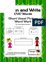 Free Listenand Write CVCWords Book 2 Sample Page