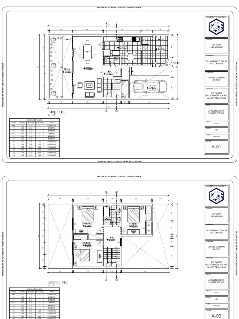 Proyecto de Vivienda Unifamiliar | PDF