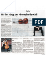 Kreiszeitung Böblinger Bote 30. April 2011 / Cello Akademie Rutesheiim