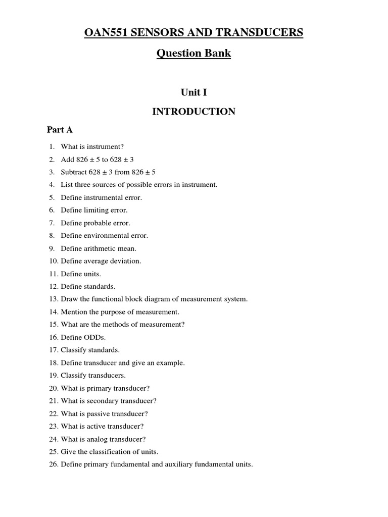 Oan551 Sensors and Transducers 1840897986 Oan551 Ssat PDF Sensor Data Acquisition