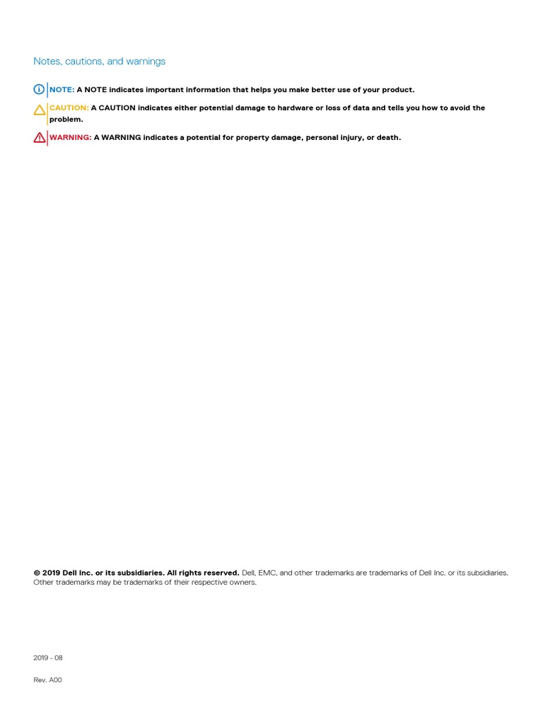 Notes, Cautions, and Warnings: Caution | PDF | Computers